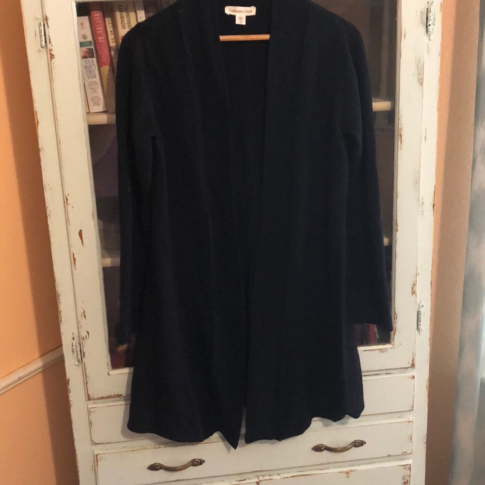 Cold water Creek knee-length cardigan. S
